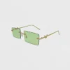 Women's Rimless Metal Rectangle Butterfly Sunglasses - Wild Fable™ Lime Green -Wild Fable GUEST 02a32f3f 5ed1 4712 8d61 a20347af58c2