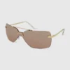 Women's Rimless Metal Aviator Wrap Sunglasses - Wild Fable™ Gold -Wild Fable GUEST 09506be3 9f7f 4ab2 8db8 f7e02db7c59d