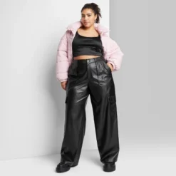 Women's High-Rise Straight Leg Faux Leather Cargo Pants - Wild Fable™ 13 Women's High-Rise Straight Leg Faux Leather Cargo Pants - Wild Fable™ -Wild Fable GUEST 0ba539cd 5666 4ae0 ab27 32489eb1b8cb
