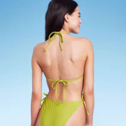Women's Shell Detail Triangle Bikini Top - Wild Fable⢠Green