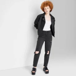 Women's Super-High Rise Tapered Jeans - Wild Fable™ Black Denim -Wild Fable GUEST 117aaed7 4379 43e6 a012 53d722ca3795