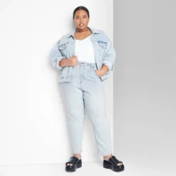 Women's Super-High Rise Tapered Jeans - Wild Fable™ Light Wash -Wild Fable GUEST 11ee0a35 801c 49cb a4b7 86d2ddd85141