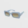Women's Milky Plastic Rectangle Sunglasses - Wild Fable™ Blue -Wild Fable GUEST 1759a689 0e70 47a6 8084 d1c82f445846