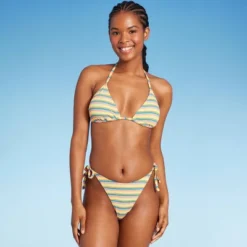 Women's Ribbed Extra Cheeky Extra High Leg Bikini Bottom - Wild Fable™ Blue/Green/Pink Striped 8 Women's Ribbed Extra Cheeky Extra High Leg Bikini Bottom - Wild Fable™ Blue/Green/Pink Striped -Wild Fable GUEST 18cde334 b758 47a9 a288 187a89dcc0b4