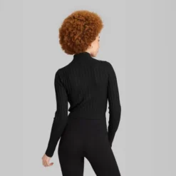 Women's Fitted Mock Turtleneck Zip-Up Cardigan - Wild Fable™ -Wild Fable GUEST 1b39e08f e703 4dcf 877a 21a66ef2f30c