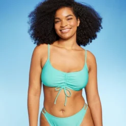 Women's Ruched Drawstring Front Bralette Bikini Top - Wild Fable™ -Wild Fable GUEST 1c8d54ff 122d 42d1 ab90 466130737342