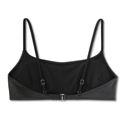 Women's Faux Leather Bralette Bikini Top - Wild Fable™ Black 8 Women's Faux Leather Bralette Bikini Top - Wild Fable™ Black - Image 6
