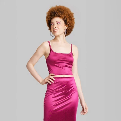 Women's Shine Knit Tiny Tank Top - Wild Fable™ 3 Women's Shine Knit Tiny Tank Top - Wild Fable™