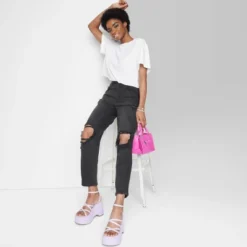 Women's Super-High Rise Curvy Tapered Jeans - Wild Fable™ Black Wash -Wild Fable GUEST 1e9c43f6 7a7d 4e3a be9f 8e773cff48ba