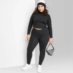 Women's High-Waisted Slim Fit Skinny Synthetic Leggings - Wild Fable™ -Wild Fable GUEST 2086e8ab 97bb 448e 82d2 a2c4b32636c3