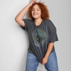 Women's Oversized Eye Graphic T-Shirt - Wild Fable™ Black -Wild Fable GUEST 208835c4 bebb 4b68 93df 84edd4a5c7f0