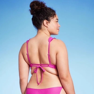 Women's Smocked Detail Longline Bikini Top - Wild Fable™ Purple 6 Women's Smocked Detail Longline Bikini Top - Wild Fable™ Purple - Image 4