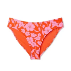 Women's Low-Rise Hipster Bikini Bottom - Wild Fable™ Orange/Pink Tropical Print -Wild Fable GUEST 274f51c3 c77e 4b99 ac6c 841b5a6aaefd