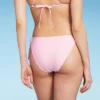 Women's Side-Tie Scoop Front High Leg Cheeky Bikini Bottom - Wild Fable™ Light Pink Lurex -Wild Fable GUEST 2791c505 746b 4405 bac3 327ae705d531