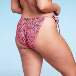 Women's Side-Tie Cheeky Bikini Bottom - Wild Fable™ Pink Floral Print 12 Women's Side-Tie Cheeky Bikini Bottom - Wild Fable™ Pink Floral Print -Wild Fable GUEST 281f7e52 f233 4552 b0a6 ab53ccda13d2