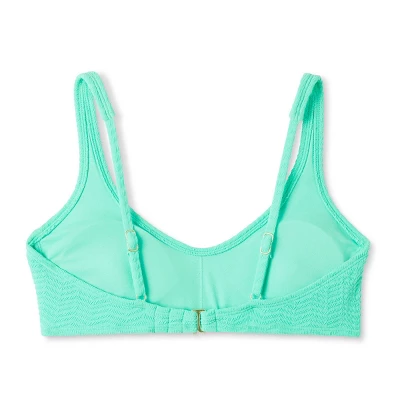 Women's Pucker Textured Bralette Bikini Top - Wild Fable™ Sea Green 7 Women's Pucker Textured Bralette Bikini Top - Wild Fable™ Sea Green - Image 5