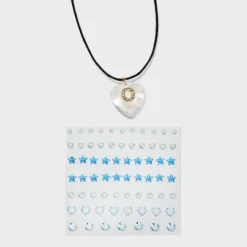 Acrylic Heart With Face Gems Pendant Necklace - Wild Fable™ Clear/Black 39 Acrylic Heart With Face Gems Pendant Necklace - Wild Fable™ Clear/Black -Wild Fable GUEST 30f4eced aa24 41a7 90cf 8c42a326ba94