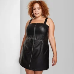 Women's Faux Leather Zip Front Mini Pinafore Dress - Wild Fable™ 8 Women's Faux Leather Zip Front Mini Pinafore Dress - Wild Fable™ -Wild Fable GUEST 312c92c0 f7ab 4736 884b 2d91f532d4ee