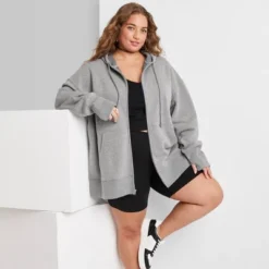 Women's Oversized Zip-Up Hoodie - Wild Fable™ -Wild Fable GUEST 315f3421 74d2 4de5 a205 dc3410fc114f
