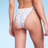 Women's Floral Print Side-Tie Ultra High Leg Adjustable Coverage Bikini Bottom - Wild Fable™ White -Wild Fable GUEST 3742b9d2 e7fa 4b8d ba0d 6882aa52550d