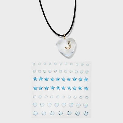 Acrylic Heart With Face Gems Pendant Necklace - Wild Fable™ Clear/Black 15 Acrylic Heart With Face Gems Pendant Necklace - Wild Fable™ Clear/Black - Image 13