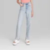 Women's Super-High Rise Distressed Straight Jeans - Wild Fable™ Light Wash -Wild Fable GUEST 3933c3a0 640a 4695 b12d be9707741b01