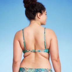 Women's Scoop Front Bralette Bikini Top - Wild Fable™ Blue Patchwork Print 13 Women's Scoop Front Bralette Bikini Top - Wild Fable™ Blue Patchwork Print -Wild Fable GUEST 3b1e2ee6 8d20 4431 bd97 df379dcffc40