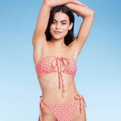 Women's U Bralette Multiway Bikini Top - Wild Fable™ Orange Tile Print -Wild Fable GUEST 3b94ef45 4e6d 4921 844a bd63b23a3459