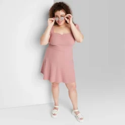 Women's Cap Short Sleeve Fit & Flare Knit Skater Dress - Wild Fable™ -Wild Fable GUEST 3be7003c 4a7a 4ccf a586 b55c8725d54d