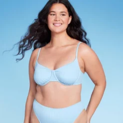 Women's Ribbed Underwire Bralette Bikini Top - Wild Fable™ -Wild Fable GUEST 416a3e9c 9135 418d ba9a 9d34c53faf19