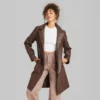 Women's Faux Leather Trench Coat - Wild Fable™ -Wild Fable GUEST 4370b7c6 98b9 4f71 9f34 ce8c6f501351