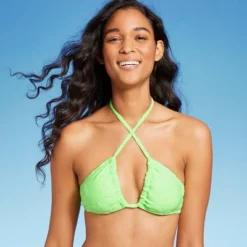 Women's Terry Textured U-Neck Multi-Way Bralette Bikini Top - Wild Fable™ Tropical Green -Wild Fable GUEST 43e72e41 bd60 4579 beb9 609cb91ec678