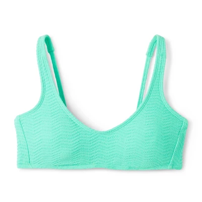 Women's Pucker Textured Bralette Bikini Top - Wild Fable™ Sea Green 6 Women's Pucker Textured Bralette Bikini Top - Wild Fable™ Sea Green - Image 4