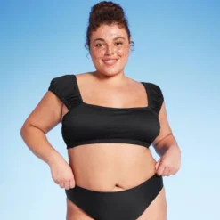 Women's Cap Sleeve Smocked Bralette Bikini Top - Wild Fable™ -Wild Fable GUEST 45f63e8f d57a 43ad 95e2 8c851f8de7a0