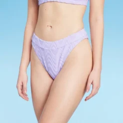 Women's Wavy Terry Textured Mid-Waist Ultra High Leg Cheeky Bikini Bottom - Wild Fable™ Lilac Purple 16 Women's Wavy Terry Textured Mid-Waist Ultra High Leg Cheeky Bikini Bottom - Wild Fable™ Lilac Purple -Wild Fable GUEST 4662ba71 55cb 4eb0 87ec 6877d007f114