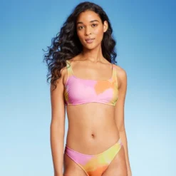 Women's Bralette Bikini Top - Wild Fable™ Pink/Orange/Yellow Tie-Dye -Wild Fable GUEST 49cfbb5f f766 43e6 a1ce 795ed3aa019f