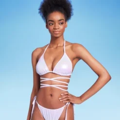 Women's Extreme Wrap Triangle Bikini Top - Wild Fable™ Light Purple Iridescent 15 Women's Extreme Wrap Triangle Bikini Top - Wild Fable™ Light Purple Iridescent -Wild Fable GUEST 4c908518 3f53 42b3 9b23 9d4edae527e2