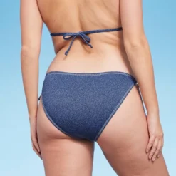 Women's Denim Textured Scoop Front High Leg Cheeky Bikini Bottom - Wild Fable™ Denim Blue 12 Women's Denim Textured Scoop Front High Leg Cheeky Bikini Bottom - Wild Fable™ Denim Blue -Wild Fable GUEST 4eaf6f03 7a9c 48b7 9653 30cf5f145c7a