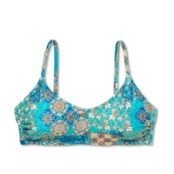 Women's Scoop Front Bralette Bikini Top - Wild Fable™ Blue Patchwork Print 14 Women's Scoop Front Bralette Bikini Top - Wild Fable™ Blue Patchwork Print -Wild Fable GUEST 533a67a8 b269 422c a8fc 46004757e68e