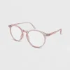Women's Crystal Plastic Round Blue Light Filtering Glasses - Wild Fable™ Pink -Wild Fable GUEST 5501815b 5f9e 4552 a26d 6f9f2b6a0a36