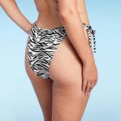 Women's Ultra High Leg Adjustable Coverage Bikini Bottom - Wild Fable™ Black/White Zebra Print -Wild Fable GUEST 55475be5 b589 490a 8910 4988187b2451