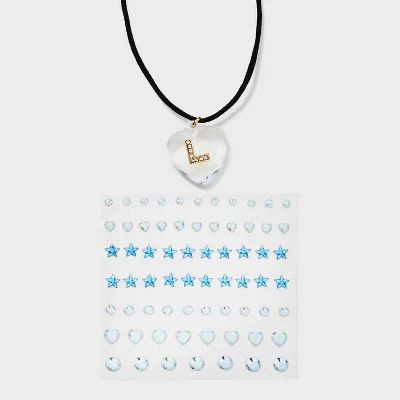 Acrylic Heart With Face Gems Pendant Necklace - Wild Fable™ Clear/Black 17 Acrylic Heart With Face Gems Pendant Necklace - Wild Fable™ Clear/Black - Image 15