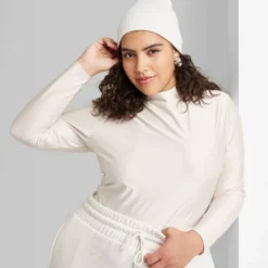 Women's Long Sleeve Mock Neck T-Shirt - Wild Fable™ -Wild Fable GUEST 573176da fa09 49c0 80f4 f1bc0bdc395a