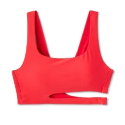 Women's Cut Out Longline Bralette Bikini Top - Wild Fable™ Red -Wild Fable GUEST 57647bd0 7e32 413a ad9d 92efaede2bde