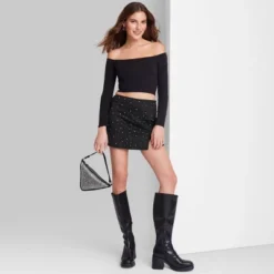 Women's High-Rise Bodycon Mini Skort - Wild Fable™ Black 10 Women's High-Rise Bodycon Mini Skort - Wild Fable™ Black -Wild Fable GUEST 5a349815 d596 407d ac21 0744db5a4619