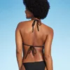 Women's Low Coverage Mini Triangle Bikini Top - Wild Fable™ Black