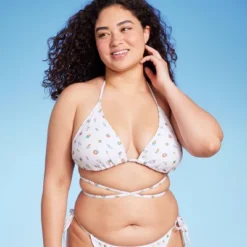 Women's Floral Print Strappy Triangle Bikini Top - Wild Fable™ White 11 Women's Floral Print Strappy Triangle Bikini Top - Wild Fable™ White -Wild Fable GUEST 623601bb 911c 4193 9089 d62d940e06f6