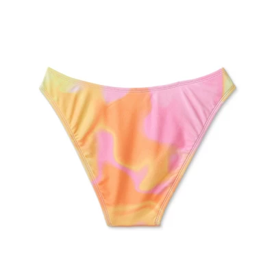 Women's High Leg Cheeky Bikini Bottom - Wild Fable™ Pink/Orange/Yellow Tie-Dye 8 Women's High Leg Cheeky Bikini Bottom - Wild Fable™ Pink/Orange/Yellow Tie-Dye - Image 6