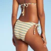 Women's Ribbed Extra Cheeky Extra High Leg Bikini Bottom - Wild Fable™ Blue/Green/Pink Striped -Wild Fable GUEST 6bbd7c7a 0ed5 480a b76b 0c8be3b65c6f