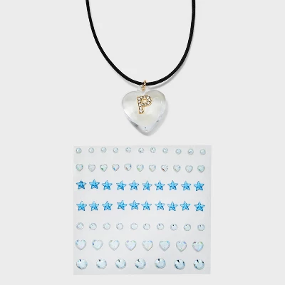 Acrylic Heart With Face Gems Pendant Necklace - Wild Fable™ Clear/Black 21 Acrylic Heart With Face Gems Pendant Necklace - Wild Fable™ Clear/Black - Image 19